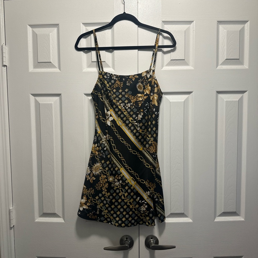 Elegant Black and Gold Women's Dress